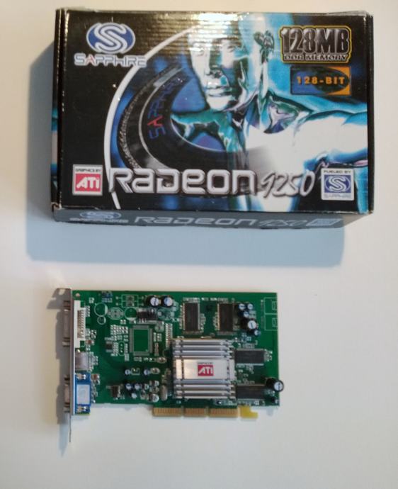 ATI Radeon 9250, AGP, 128MB, 128bit, dual-display, TV-out