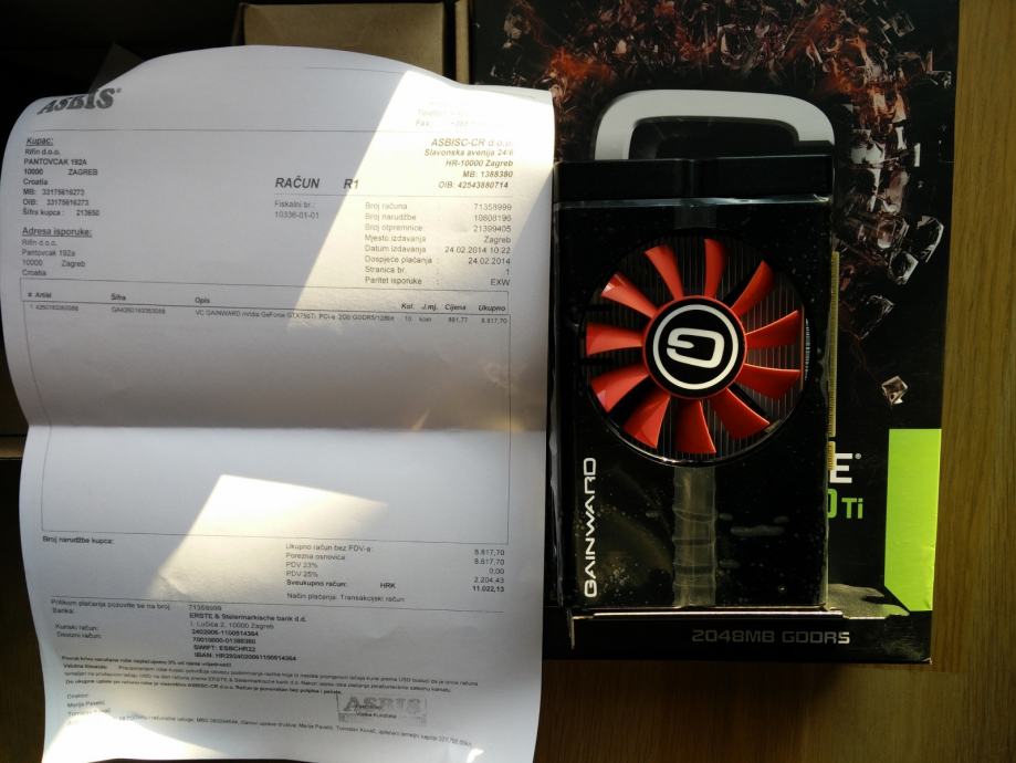 GAINWARD GEFORCE GTX750 Ti 2GB DDR5