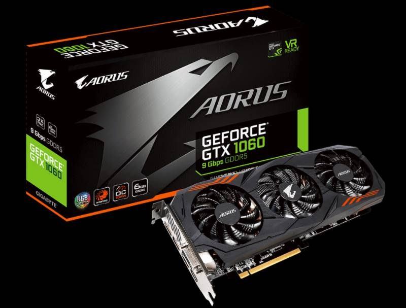 Gigabyte Aorus GeForce GTX 1060 6G (Rev. 2.0) 6GB GDDR5