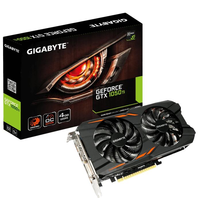 Gigabyte GeForce GTX 1050 Ti Windforce OC 4G