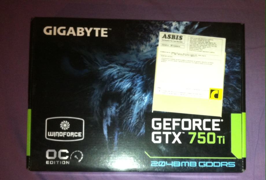 Gigabyte Geforce GTX 750ti windforce 2x oc