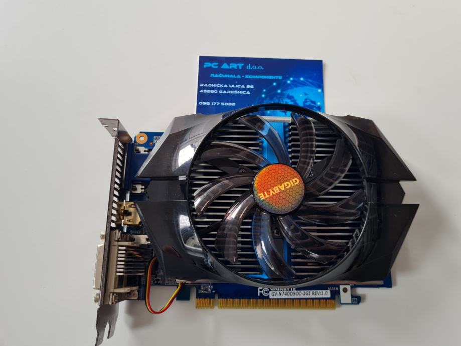 Gigabyte GF GT 740 2GB OC, GDDR5, PCI-E, VGA, DVI, HDMI - Račun / R1