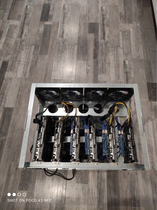 Mining rig 5x1660super 159mh/s 8000kn fixno