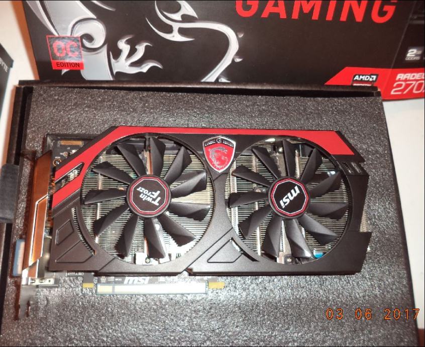 MSI AMD Radeon R9 270X Gaming OC 2GB GDDR5 256bit DX12 -garancija