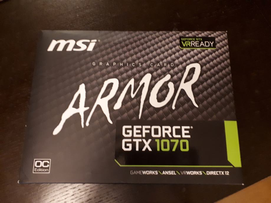 MSI GeForce GTX 1070 Armor OC 8GB