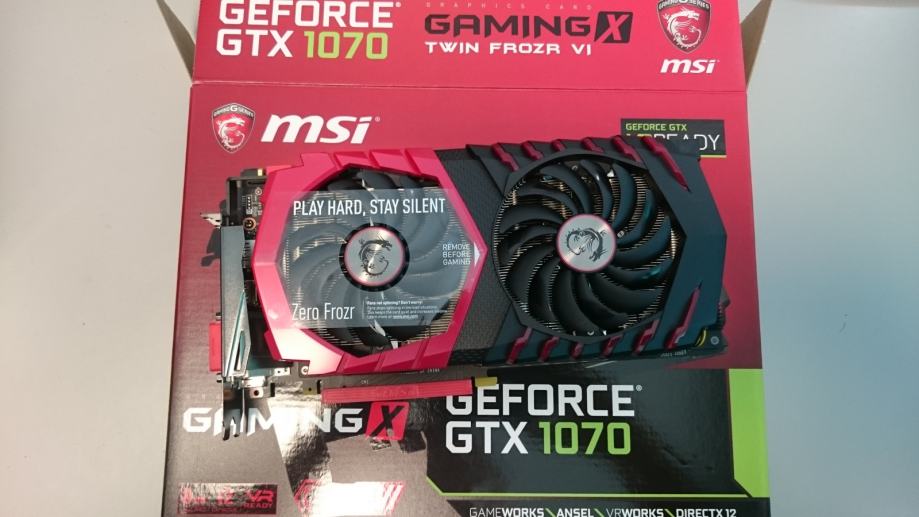 Msi Geforce Gtx 1070 Gaming X 8g Grafička Kartica 9375