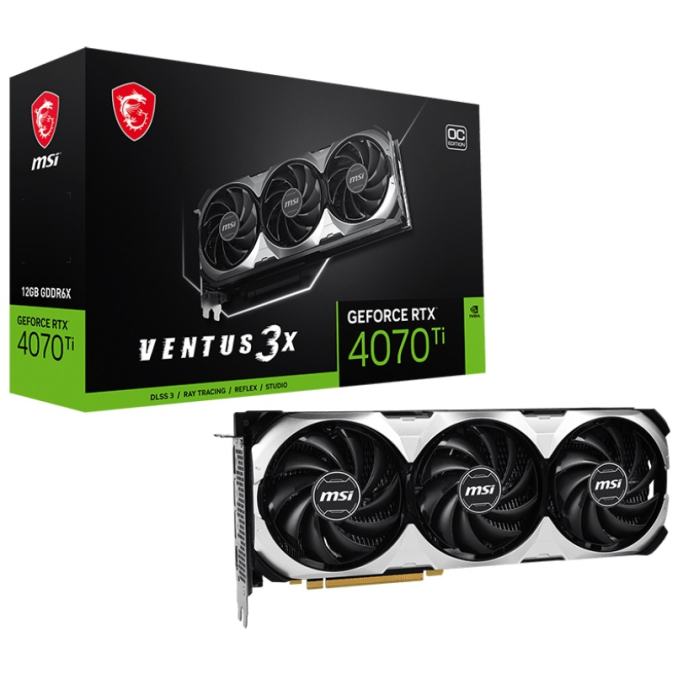 MSI GeForce RTX 4070 Ti Ventus 3X E 12G OC, 12GB GDDR6X