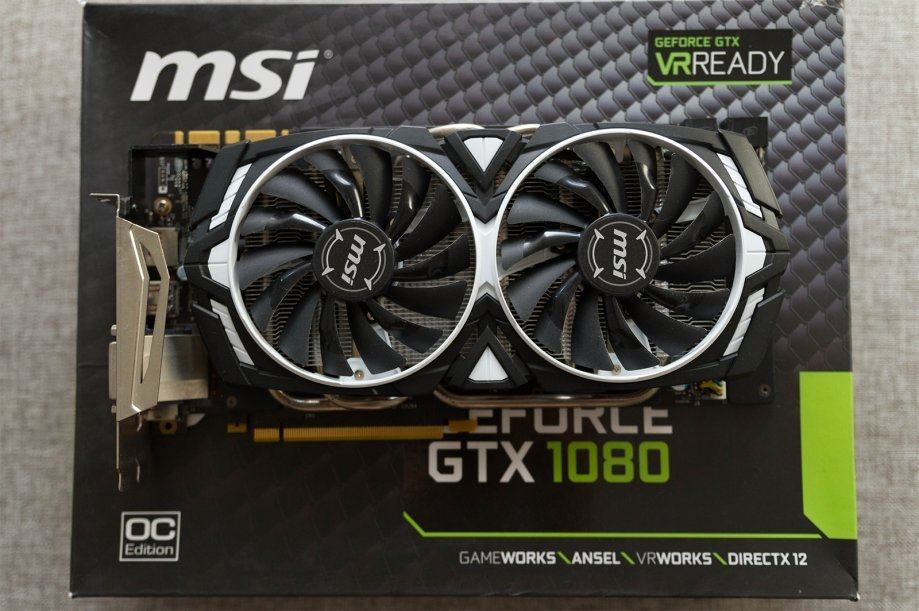 ⚡ MSI GTX 1080 Armor OC Edition 8GB