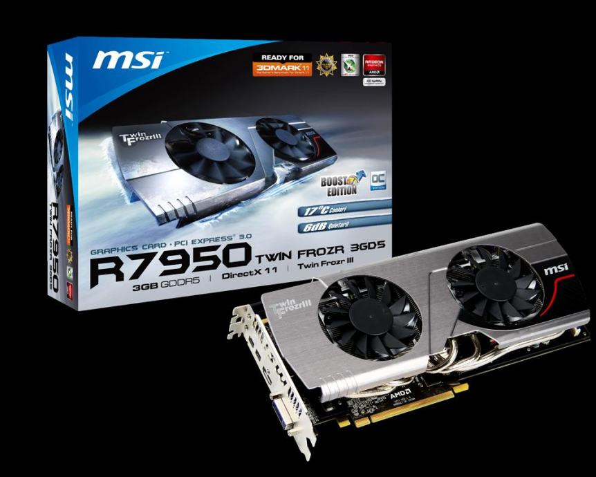 MSI HD7950 3GB GDDR5 384bit OC BOOST Gaming grafička kartica kao NOVA