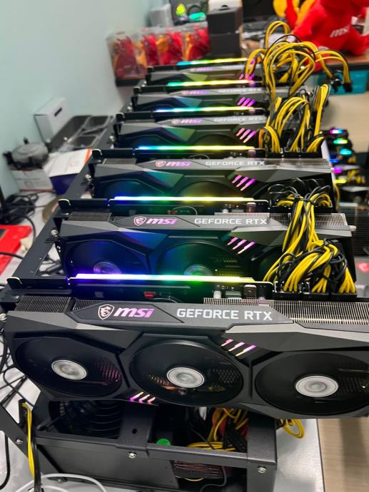 RTX 3090 x4 mining rig - 500 mhs 1300w (36mj garan novo) NON LHR