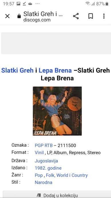 LEPA BRENA I SLATKI GREH