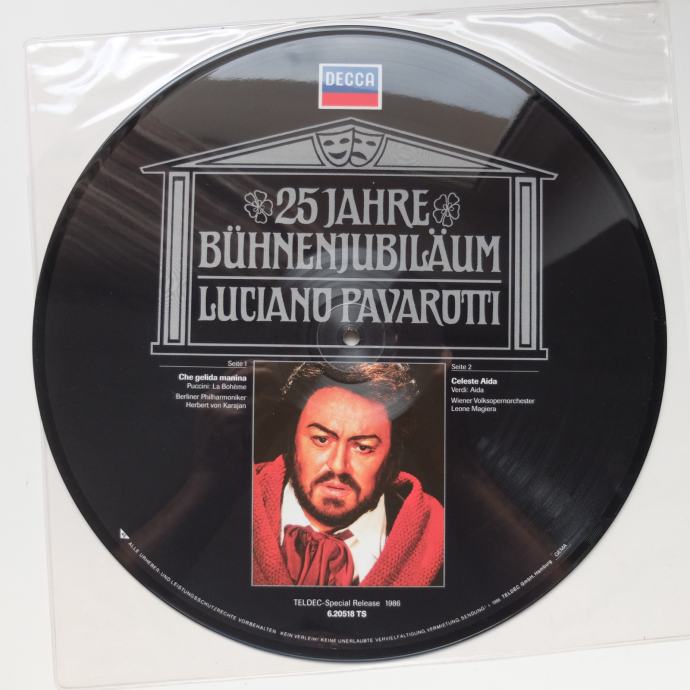 Luciano Pavarotti – 25 Jahre Bühnenjubiläum, Maxi-Single, Picture Disc