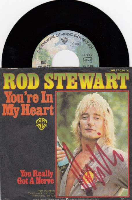 ROD STEWART YOU'RE IN MY HEART SINGL GRAMOFONSKA PLOČA