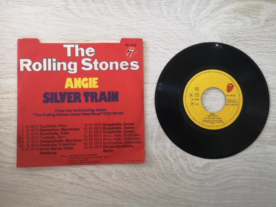 The Rolling Stones - Angie I Silver Train Single Ploča