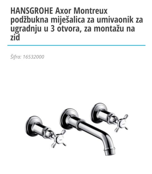 Hansgrohe podžbukna miješalica