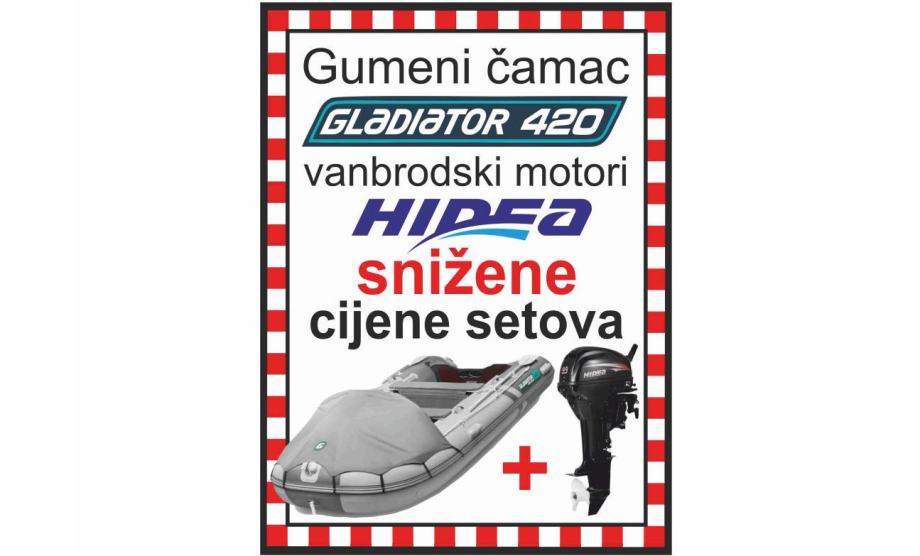 SET GUMENJAK GLADIATOR 420 + MOTORI HIDEA