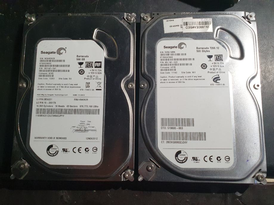 2x 500Gb Sata tvrdi disk