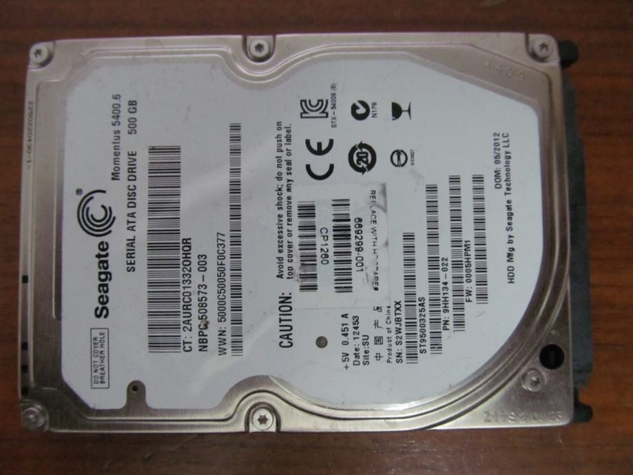 Disk za laptop - 500 GB 2,5 SEAGATE 29.10.2024 - DISK 1/2