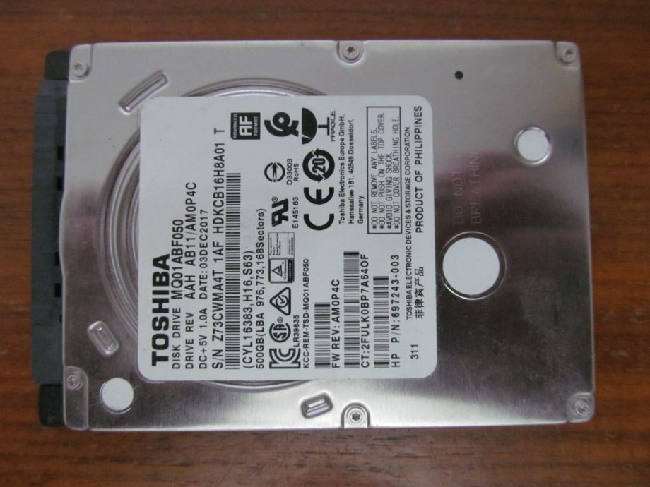 Disk za laptop - 500 GB 2,5 TOSHIBA 19.10.2024. - disk 2/4