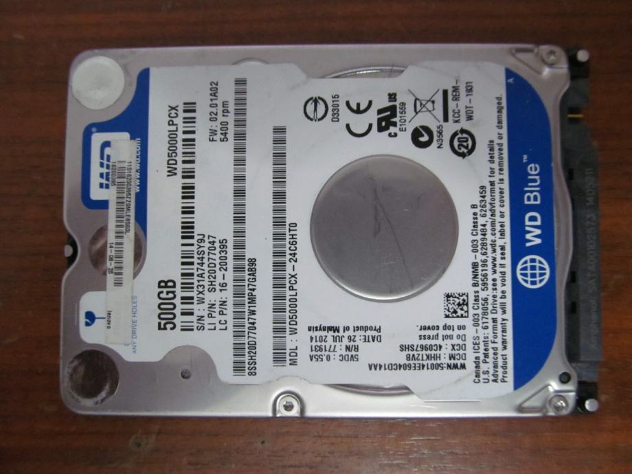 Disk za laptop - 500 GB WD BLUE 24.09.2024 - disk 2/5