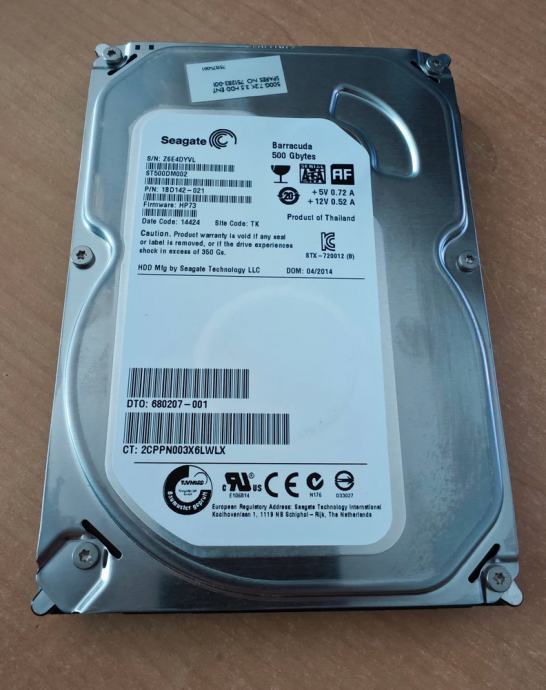 Hard Disk - Seagate 500gb, SATA 3,5" interni