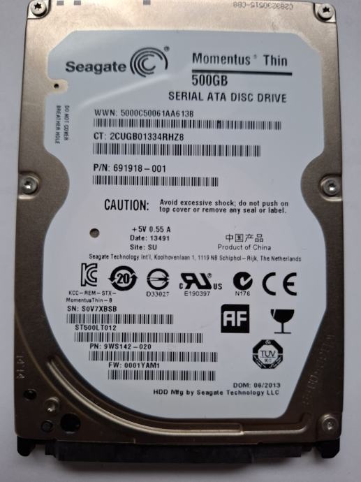 HARD DISK SEAGATE ST500LT012 500GB 2.5