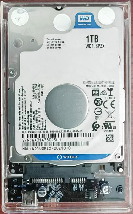 HDD, 2,5-inch, 1 TB WD Blue