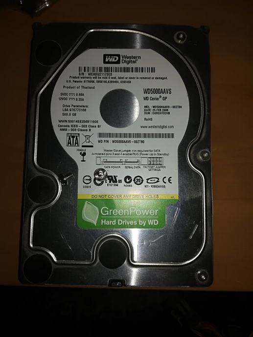 HDD 500GB!! Western Digital