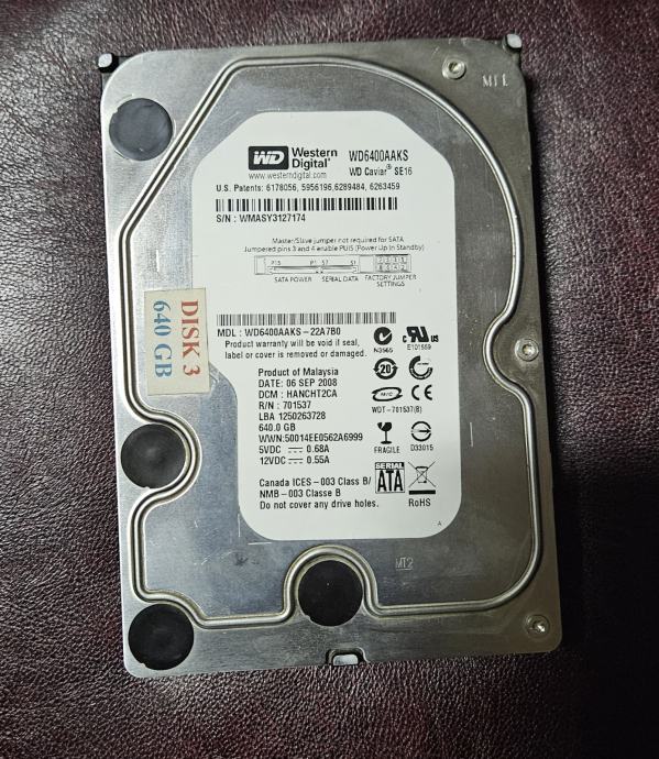 HDD 640 GB