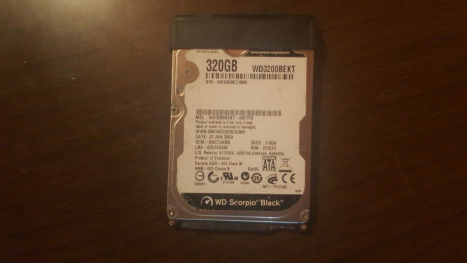 HDD WD Scorpio Black 320gb