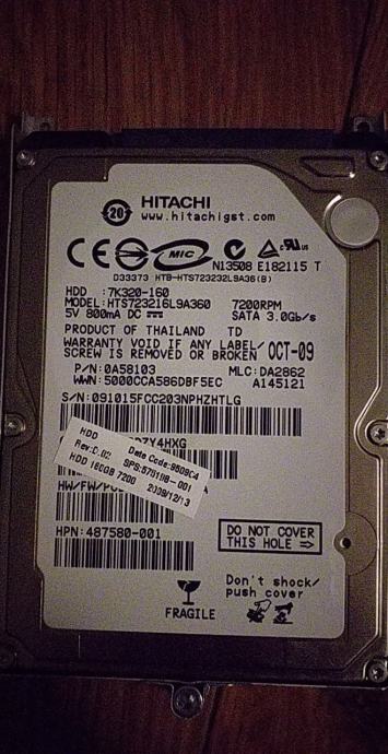 HITACHI hard disk