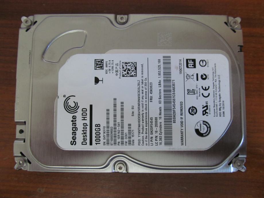 SEAGATE DESKTOP 1 TB - 64 MB SATA III - 22.09.2024. - disk 1/4