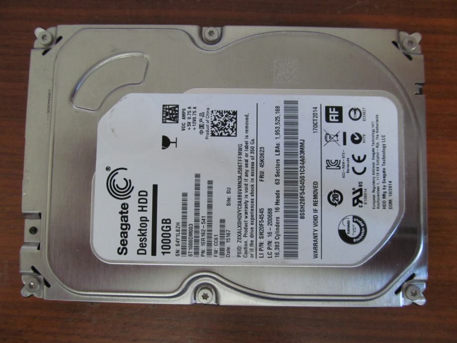 SEAGATE DESKTOP 1 TB - 64 MB SATA III - 22.09.2024. - disk 2/4