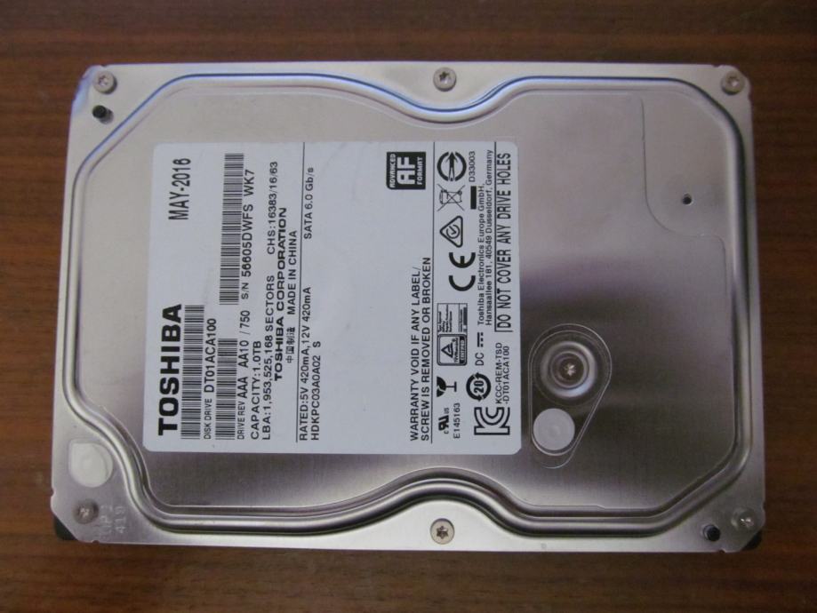 TOSHIBA 1 TB - 32 MB SATA III - 05.12.2023. - disk 5/5