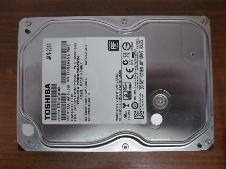 TOSHIBA 1 TB - 32 MB SATA III - 28.10.2024. - disk 1/7