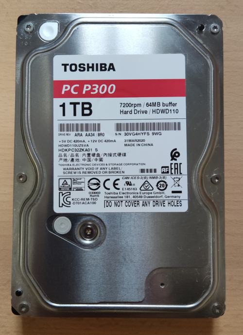 Tvrdi disk HDD Toshiba 1tb