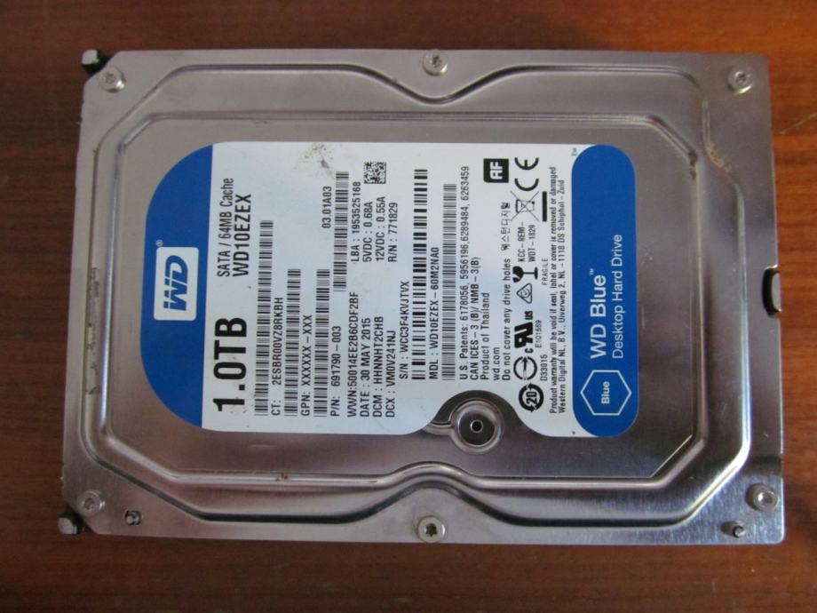 WD BLUE 1 TB - sata III - 19.10.2024. - disk 6/10