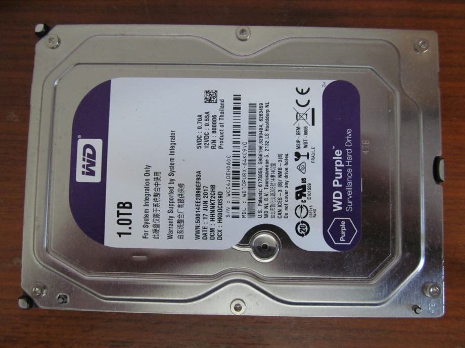 WD PURPLE 1 TB - sata III - 22.09.2024. - disk 2/2