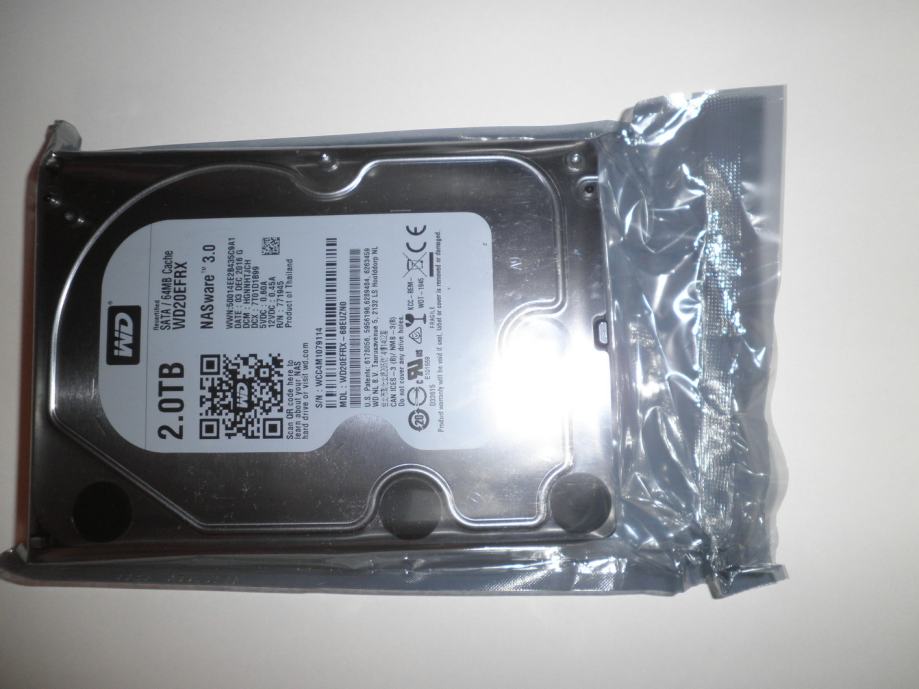 ℗ Western Digital Red WD20EFRX, 2000.0 GB, zapakiran