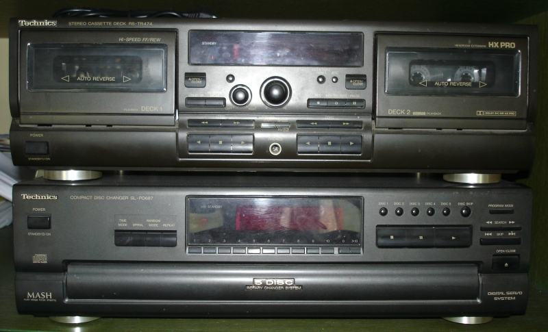 Technics double deck i CD changer