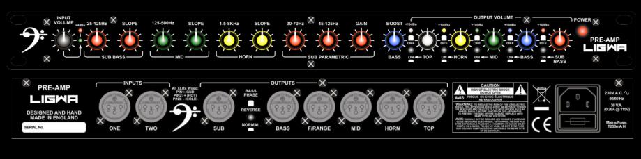 LIGWA PRE AMP (PRO AUDIO) PREDPOJAČALO 1-5 WAY KONFIGURACIJA