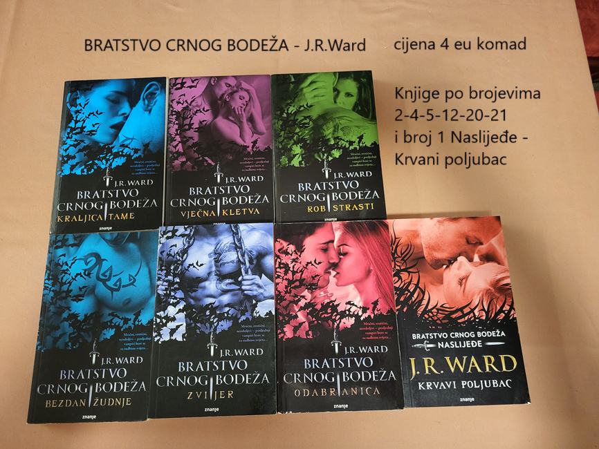 BRATSTVO CRNOG BODEŽA  (J.R.Ward)  Knjige po brojevima