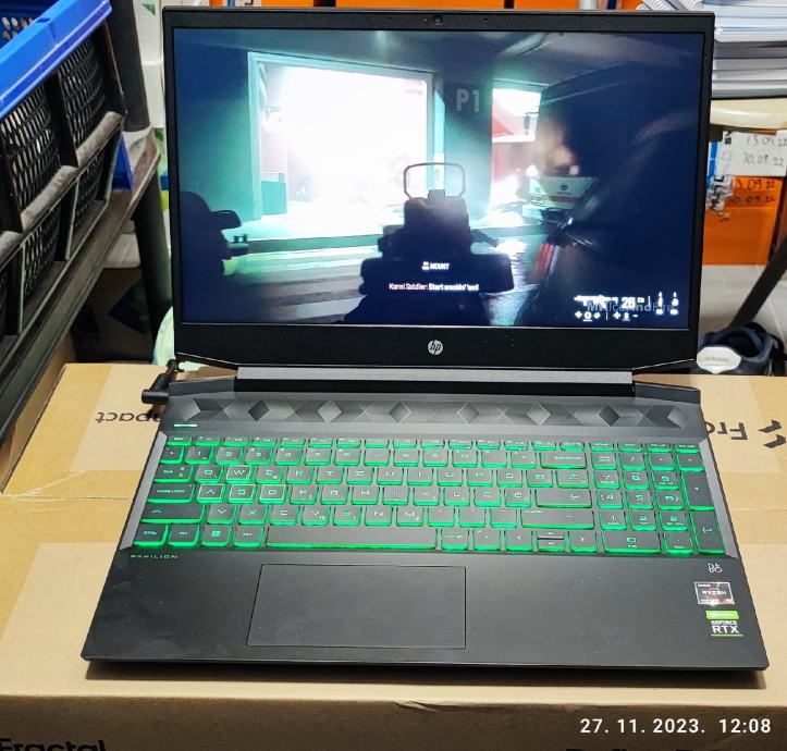 Gaming laptop HP Pavilion, RTX 3050 Ti