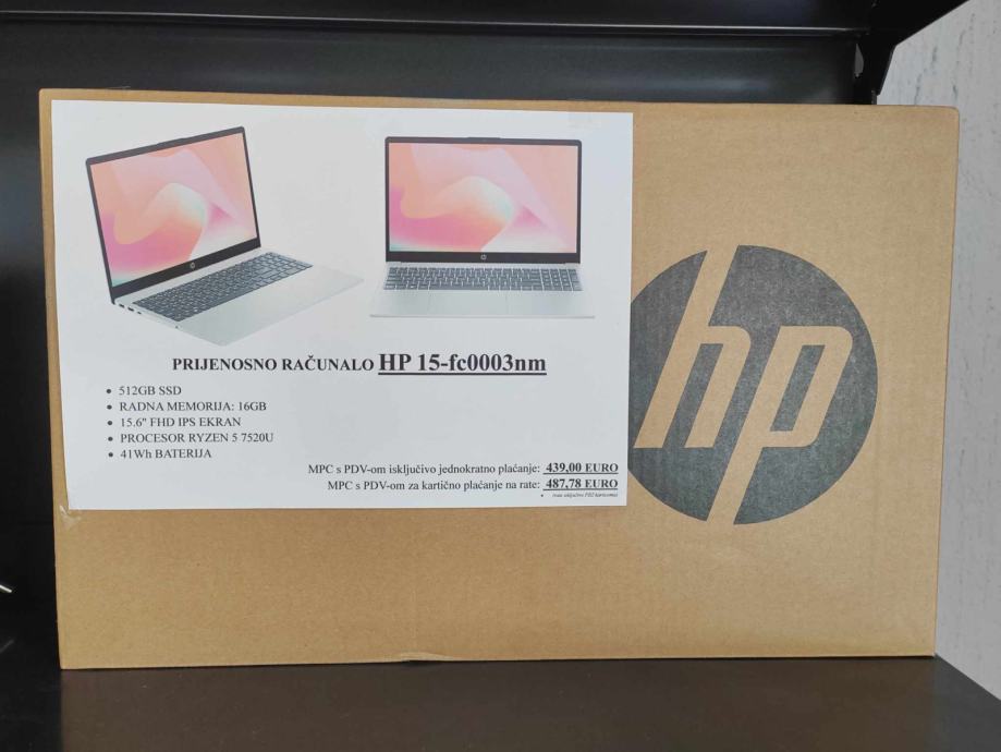 Laptop HP 15-fc0003nm 15.6 512GB SSD Ryzen 5