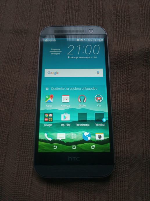 HTC One M8, sve mreže, Android 6, bez punjača