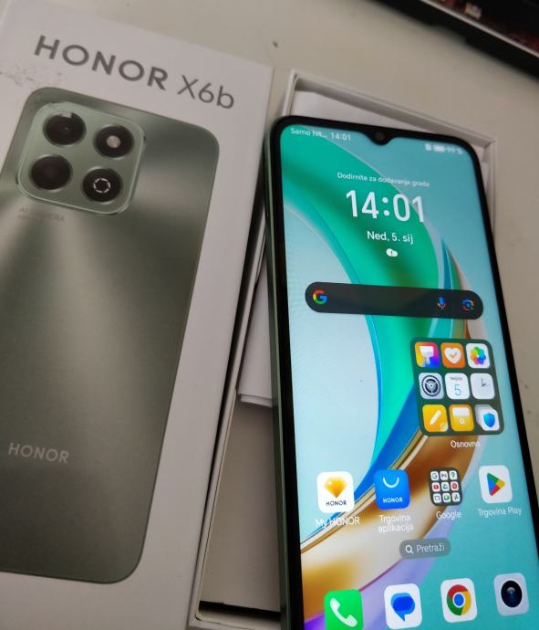 huawei Honor x6 b 2024 model, NOVI, račun, 6,54 inch IPS, 4GB, 128GB