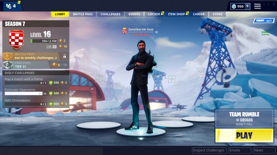 Fortinte account with skins from season 3 battle pass