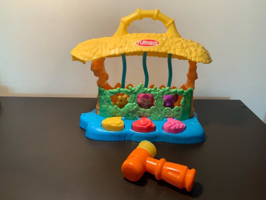 Playskool Hasbro Pop up muzička igračka sa likovima iz đungle (2006)