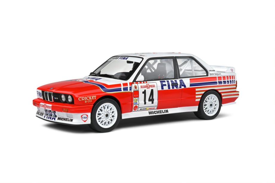 BMW E30 M3 WHITE #14 DUEZ BELGIUM PROCAR 1993 1/18 SOLIDO