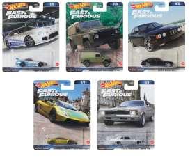 Fast & the Furious Assortment of 5 pcs HOT WHEELS